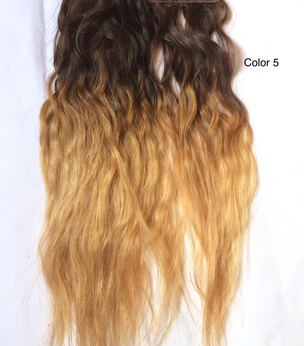 Vibrant Bleached Natural Wavy Ombre Floxyhairplus